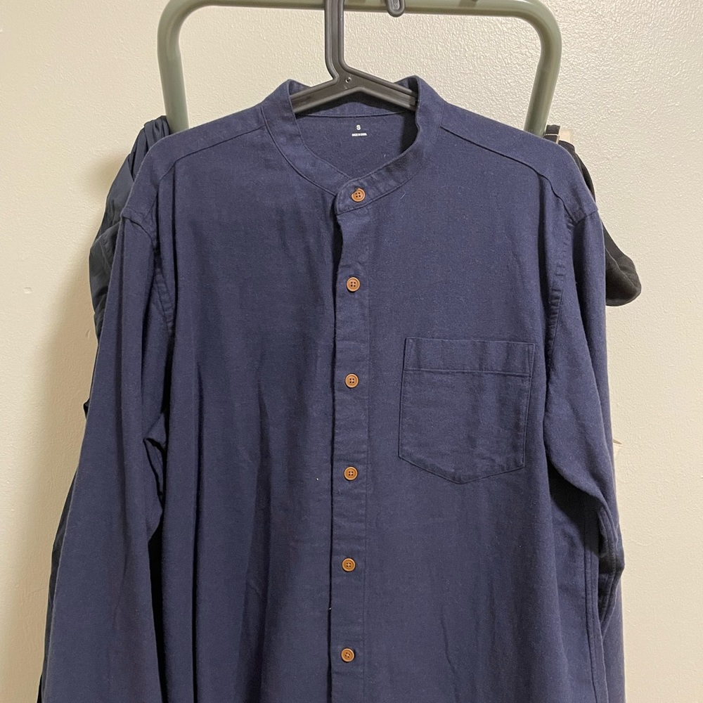 Wool Mandarin Collar